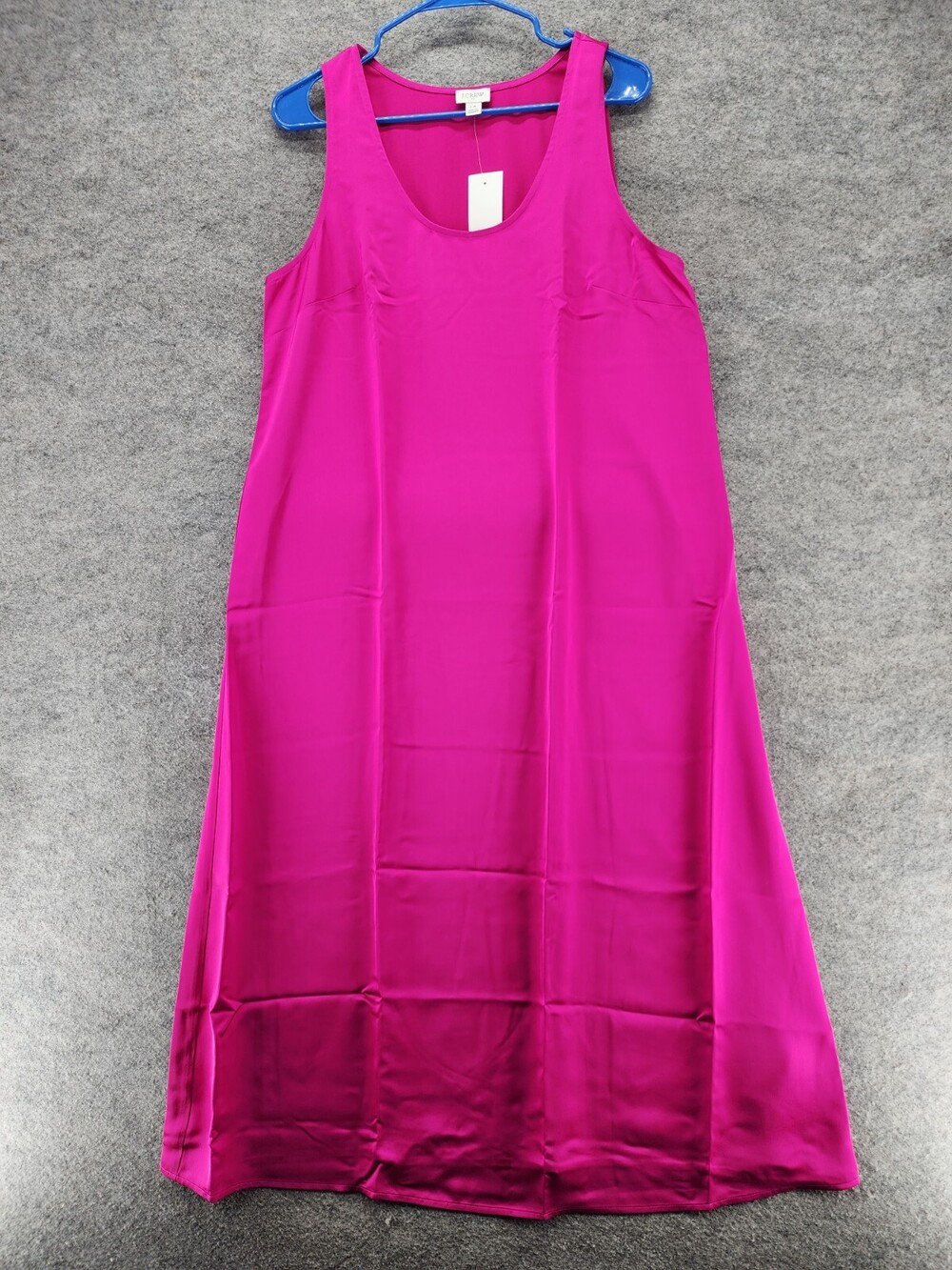 J Crew Dress Womens 14 Sleeveless Pink Satin Side Zip